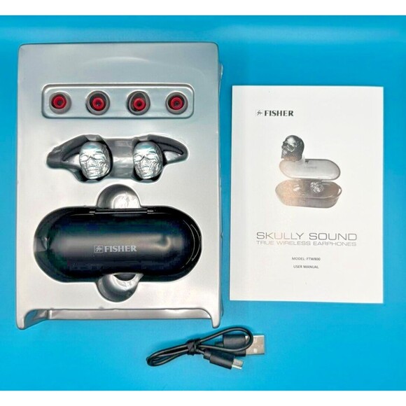 Limited Edition Fisher Skelly Bluetooth Headphones with Siri, Google Assistant - Picture 3 of 3